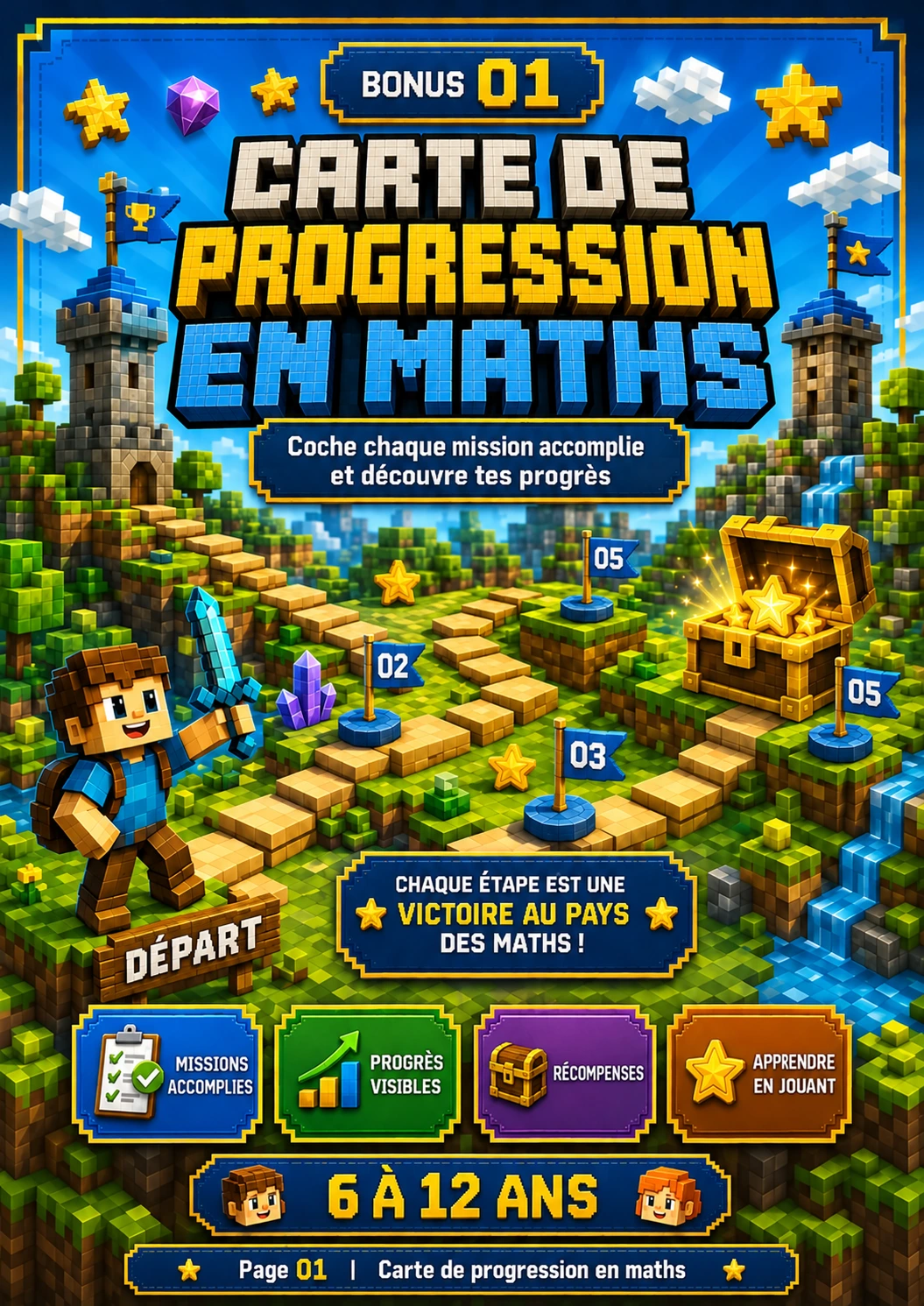 Carte de progression en maths